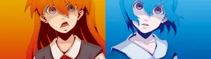 Neon Genesis Evangelion Girls 3840x1080 Anime Wallpaper