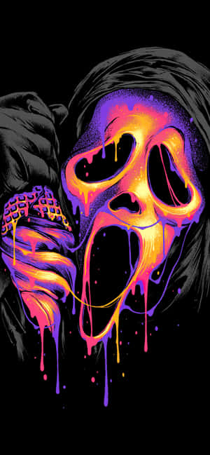 Neon Ghostface Artwork Wallpaper