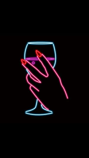 Neon_ Glass_ Hand_ Party_ Aesthetic.jpg Wallpaper