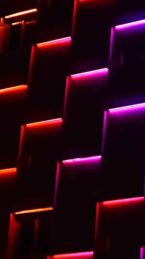 Neon_ Glow_ Architecture_ Detail Wallpaper