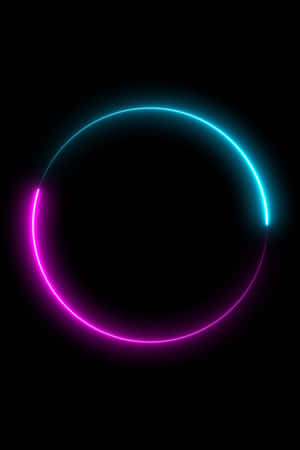 Neon Glow Circle Abstract Wallpaper