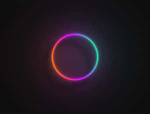 Neon Glow Ring Abstract Wallpaper