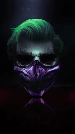 Neon Glow Skull Artwork Wallpaper
