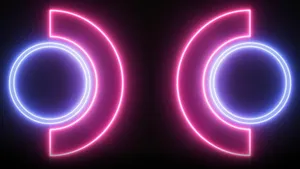 Neon Glow Steam Deck Logo Wallpaper