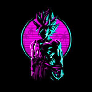 Neon Goku Artwork Wallpaper