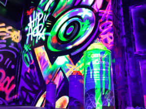 Neon Graffiti Artand Spray Cans.jpg Wallpaper