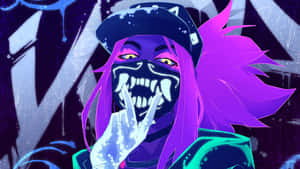 Neon Graffiti Artist Character Wallpaper