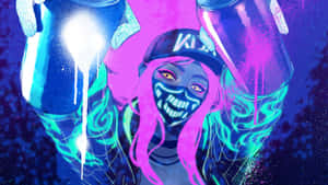 Neon Graffiti Artist Glow Wallpaper