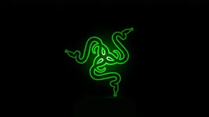 Neon Green Razer Gaming Laptop Logo Wallpaper