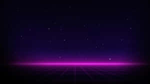 Neon Grid Landscape Wallpaper