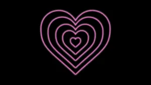 Neon_ Heart_ Aura_ Background Wallpaper
