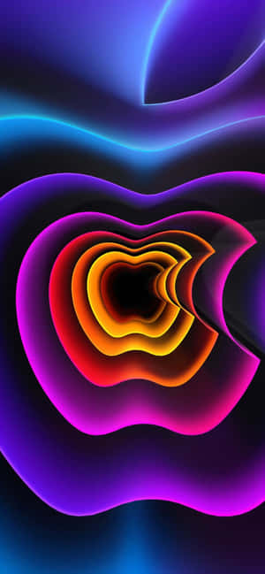 Neon Heart Vortex Wallpaper