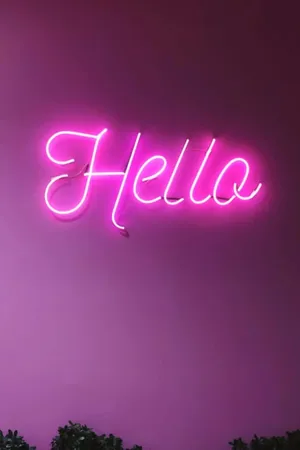 Neon Hello Pink Aesthetic.jpg Wallpaper
