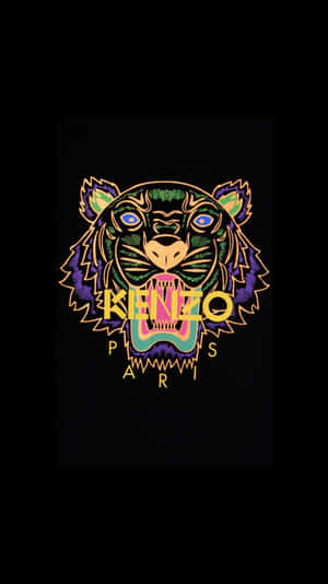 Neon Kenzo Tiger Print Wallpaper