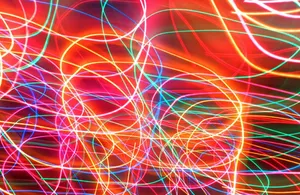 Neon Light Swirls Wallpaper