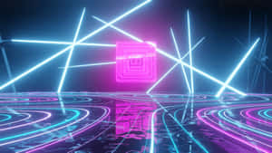 Neon Light Tunnel Abstract Wallpaper