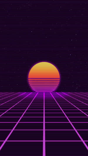 Neon Lights And Classic 80s Vibes Wallpaper