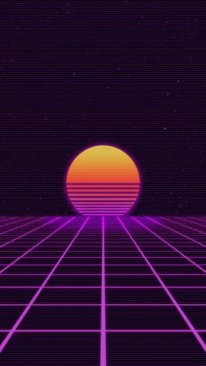 Neon Lights And Classic 80s Vibes Wallpaper