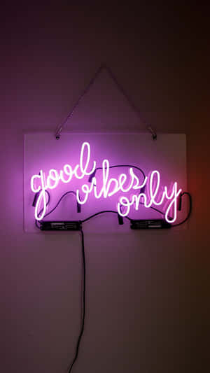 Neon Lights Typography Art Wallpaper