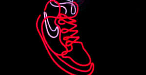 Neon Lit Sneaker Art Wallpaper