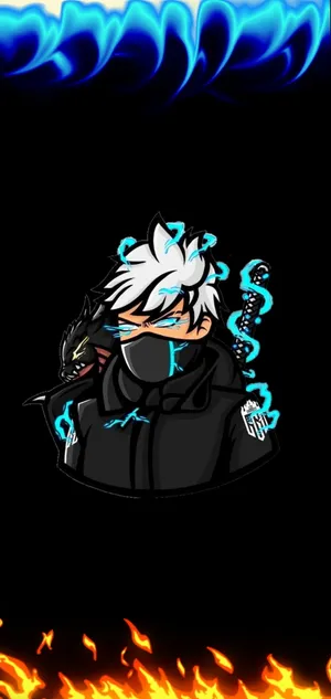 Neon Male Character Gaming Logo Hd Wallpaper