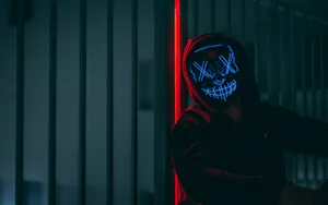 Neon Mask 3840 X 2400 Wallpaper