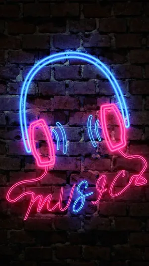 Neon Music: A Vibrant Harmony Of Sound & Light Wallpaper