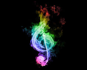 Neon Music Smoke Art Wallpaper
