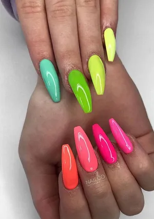 Neon Nail Designs For Summer Wallpaper