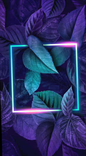 Neon Nature Leaves Art Wallpaper