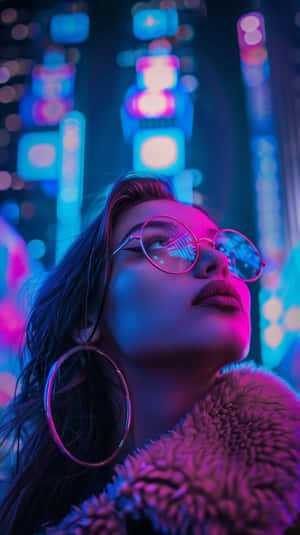 Neon Nightlife Glamour Wallpaper