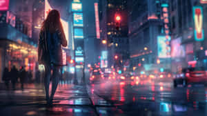 Neon Nightlife Wanderer.jpg Wallpaper