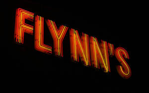 Neon Orange Flynn's Led Signage Wallpaper