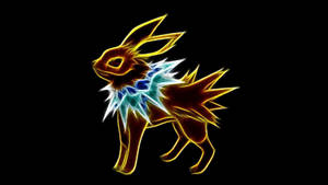 Neon Outline Jolteon Wallpaper