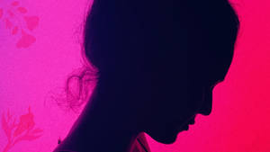 Neon Pink Aesthetic Femme Side Profile Wallpaper