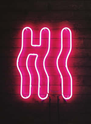 Neon Pink Cactus Wall Art Wallpaper