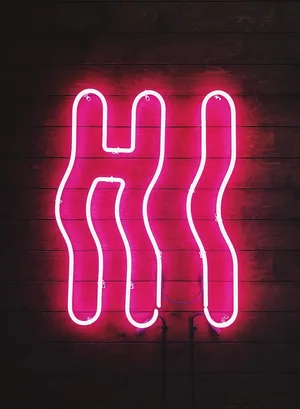 Neon Pink Cactus Wall Art Wallpaper