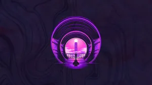 Neon Purple Aesthetic 5k Desktop Wallpaper