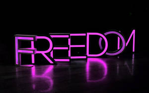 Neon Purple Aesthetic Freedom Wallpaper