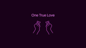 Neon Purple Aesthetic Romantic Message Wallpaper