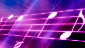 Neon Purple Gospel Musical Notes Wallpaper