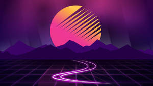 Neon Purple Vector Art Wallpaper