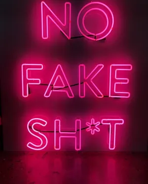 Neon Quotes No Fake Shit Wallpaper
