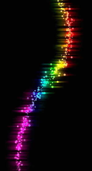 Neon Rainbow Light Streaks Wallpaper