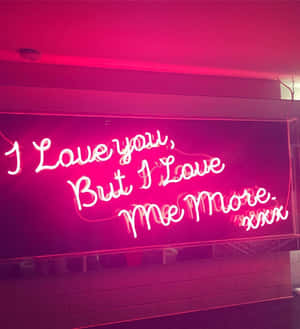 Neon Sign Love Declaration Pink Glow Wallpaper