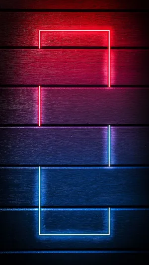 Neon Sign On Wooden Background Wallpaper