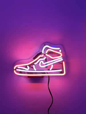 Neon Sneaker Art Wallpaper