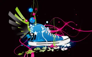 Neon Sneaker Artwork Wallpaper