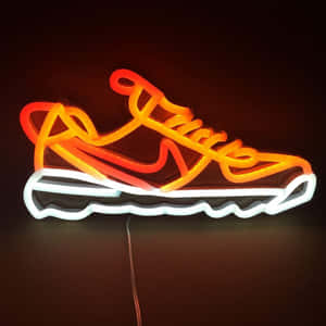 Neon Sneaker Sign Wallpaper
