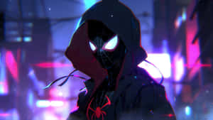 Neon Spider Vigilante Artwork Wallpaper